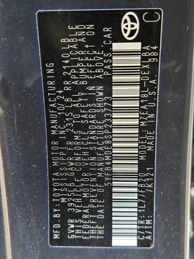 2025 Toyota Corolla LE CVT (Natl)