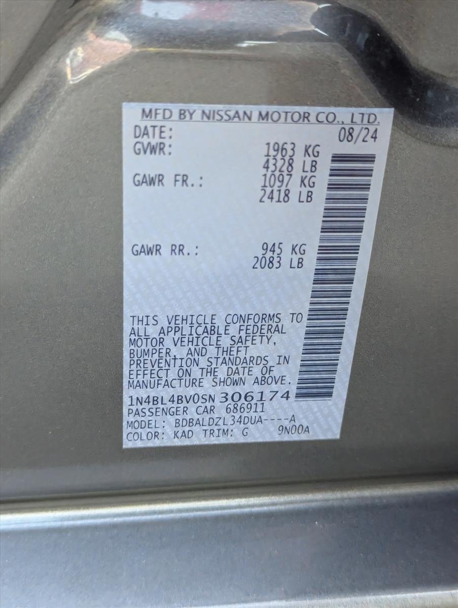 2025 Nissan Altima S FWD