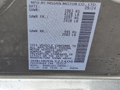2025 Nissan Altima S FWD