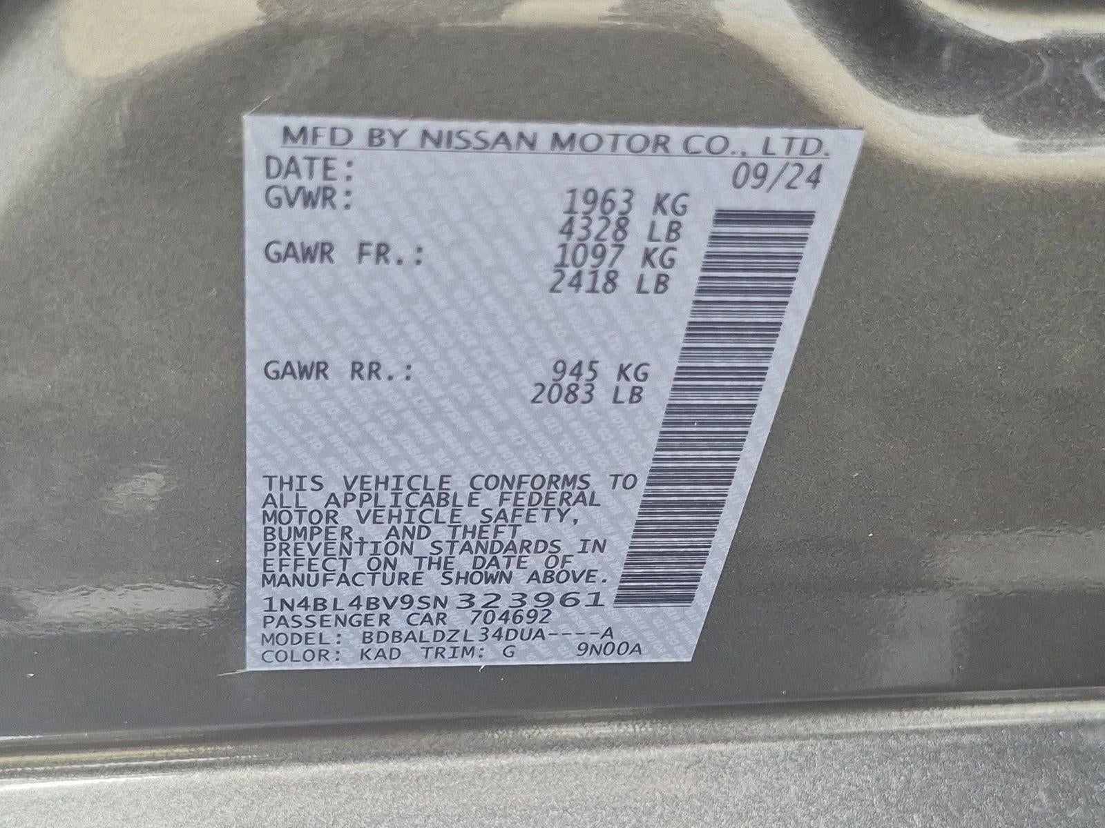 2025 Nissan Altima S FWD
