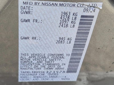 2025 Nissan Altima S FWD