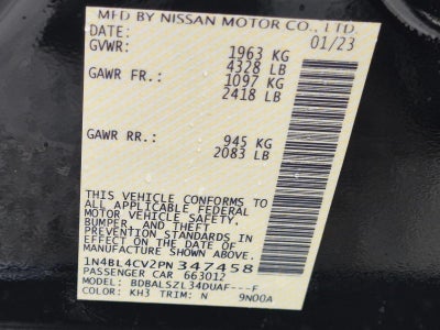 2023 Nissan Altima 2.5 SR Sedan