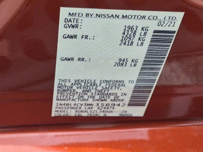2021 Nissan Altima 2.5 SR Sedan