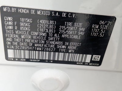 2021 Honda HR-V EX-L 2WD CVT