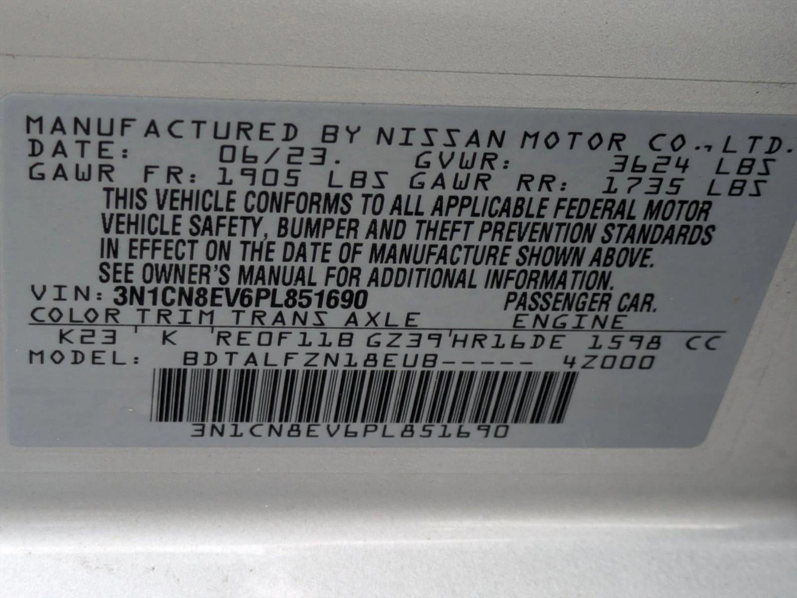 2023 Nissan Versa SV CVT