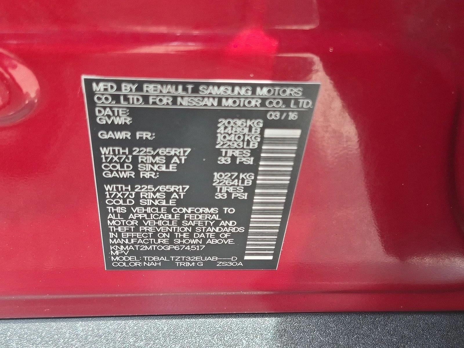 2016 Nissan Rogue FWD 4dr SV