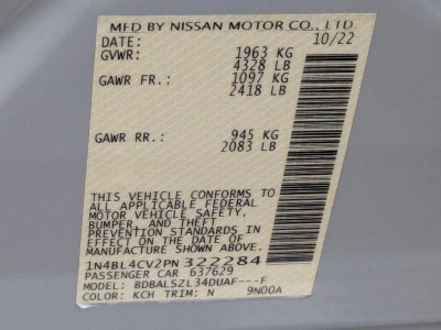 2023 Nissan Altima 2.5 SR Sedan