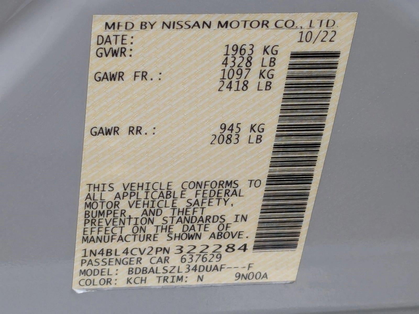 2023 Nissan Altima 2.5 SR Sedan