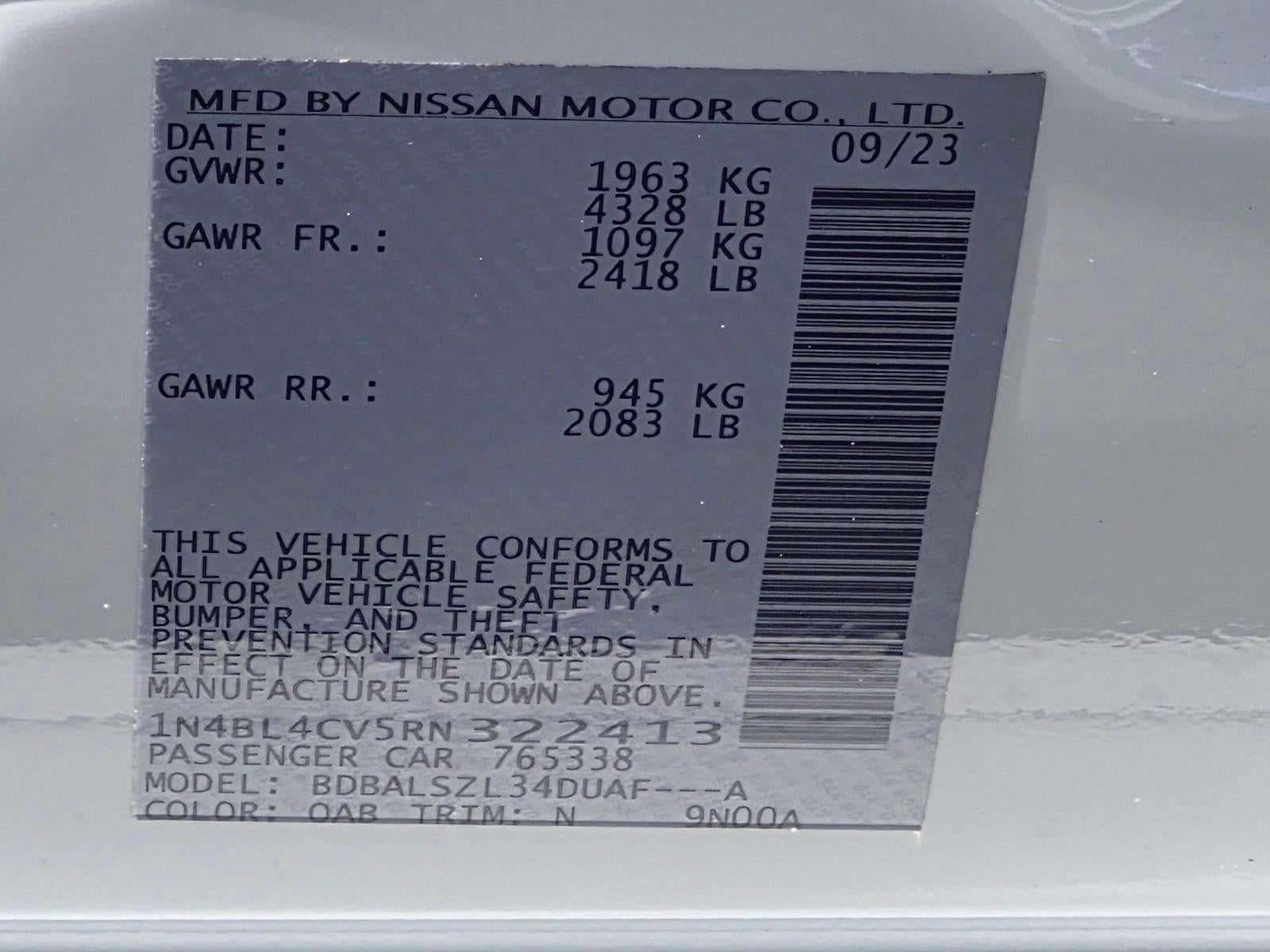 2024 Nissan Altima 2.5 SR Sedan