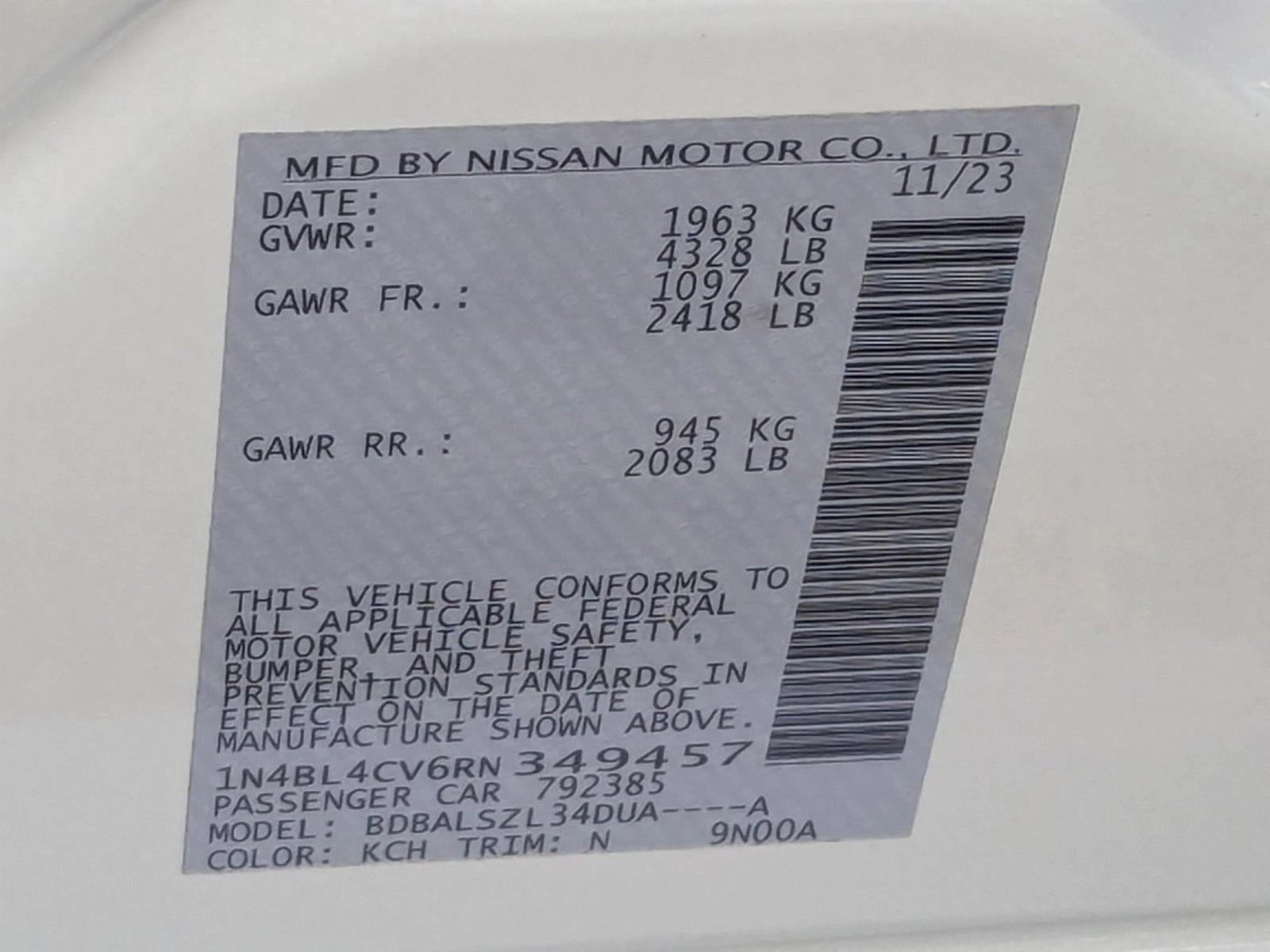 2024 Nissan Altima 2.5 SR Sedan