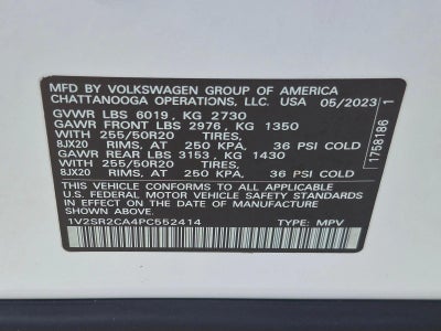 2023 Volkswagen Atlas 3.6L V6 SEL R-Line Black 4MOTION