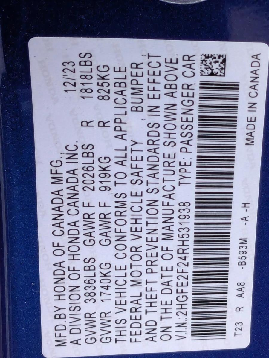 2024 Honda Civic Sedan LX CVT