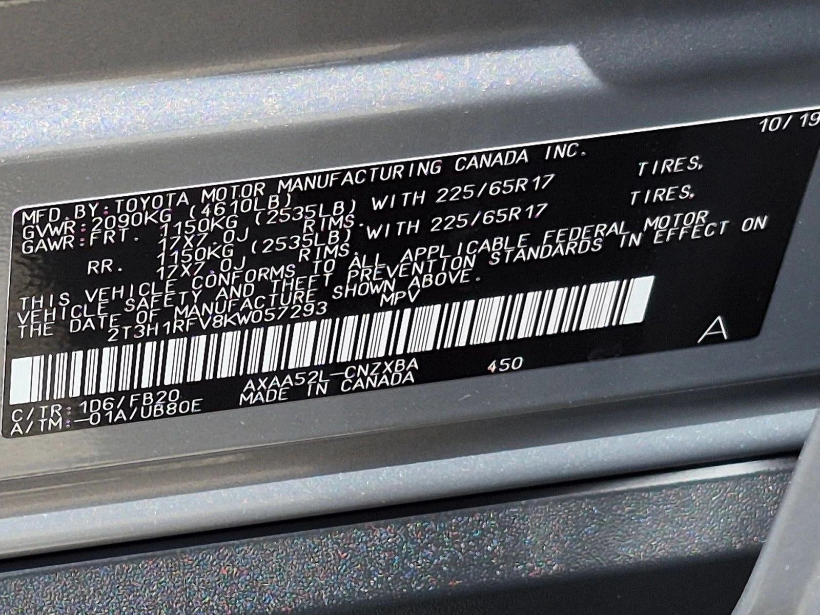 2019 Toyota RAV4 LE FWD (GS)