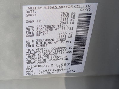 2025 Nissan Pathfinder Platinum 2WD