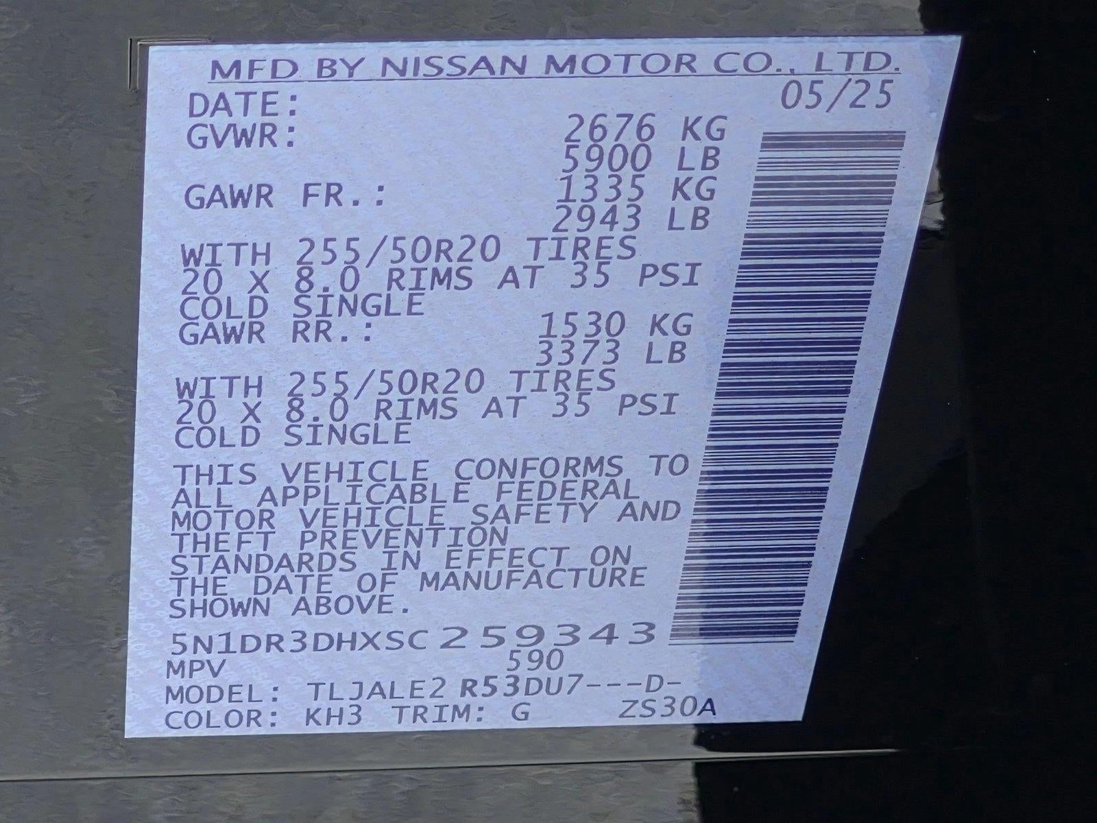 2025 Nissan Pathfinder Platinum 2WD
