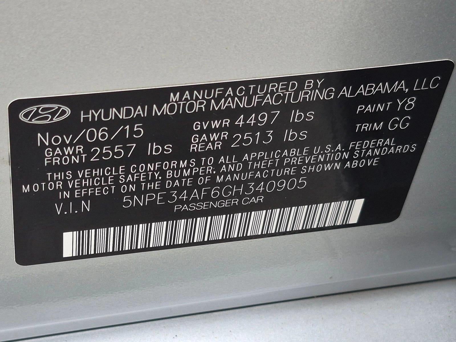 2016 Hyundai SONATA 4dr Sdn 2.4L Sport