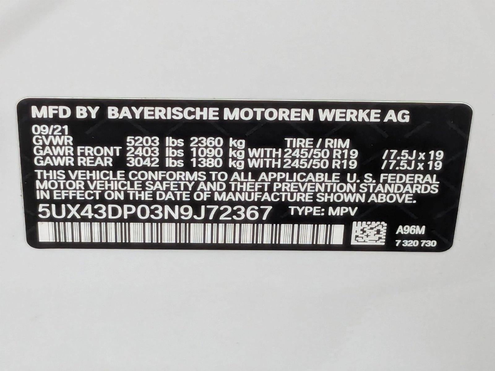 2022 BMW X3 sDrive30i Sports Activity Vehicle