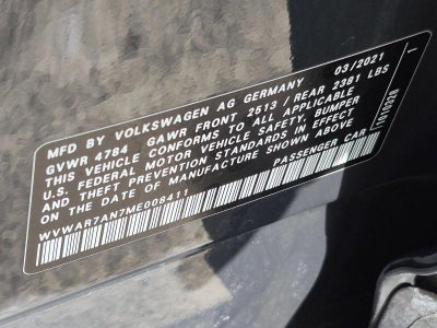 2021 Volkswagen Arteon SE FWD