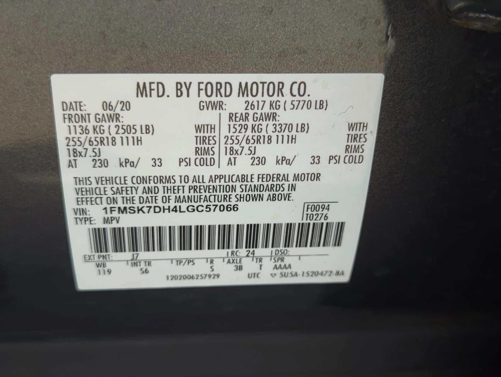 2020 Ford Explorer XLT RWD