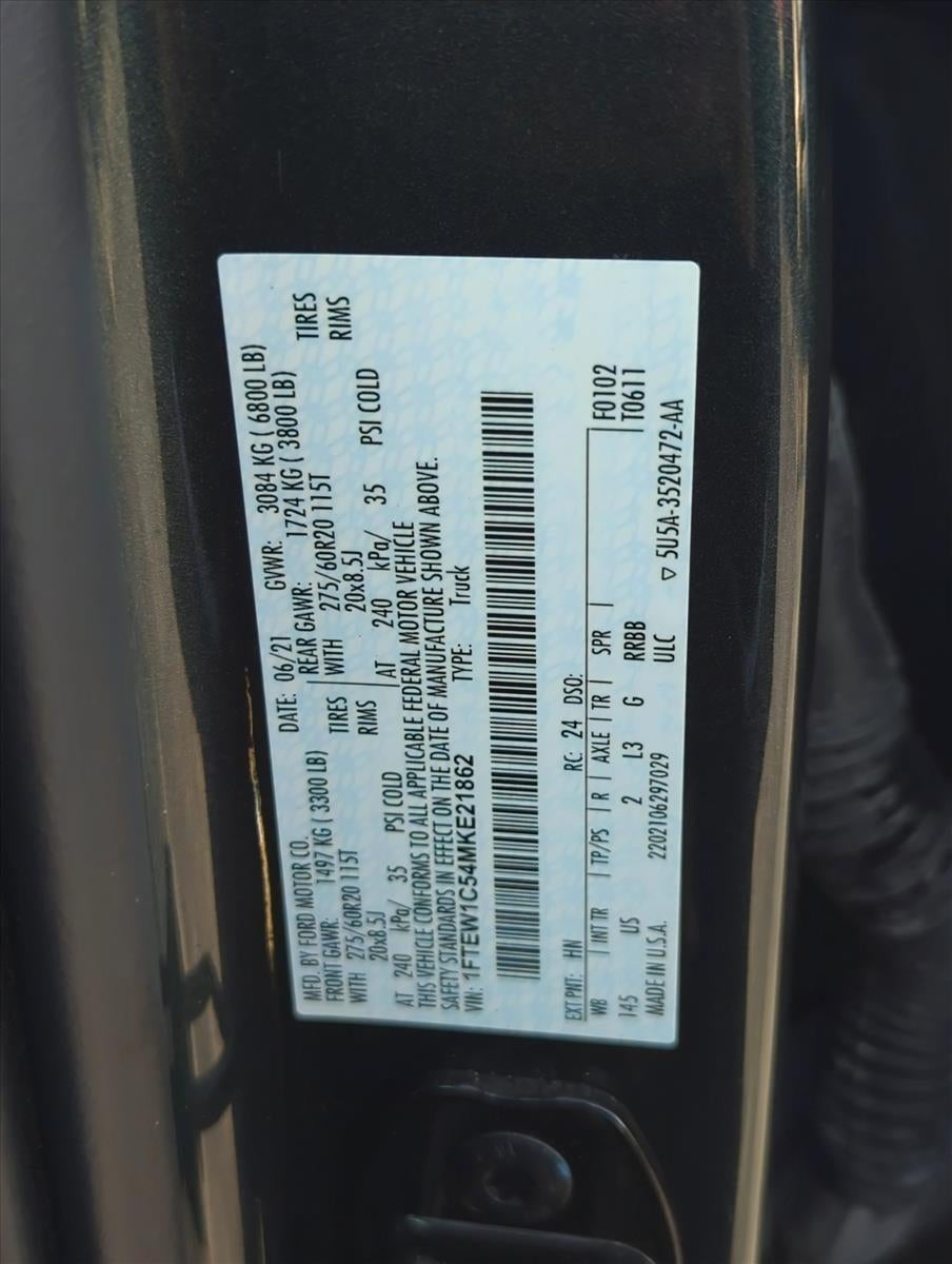 2021 Ford F-150 XLT 2WD SuperCrew 5.5' Box