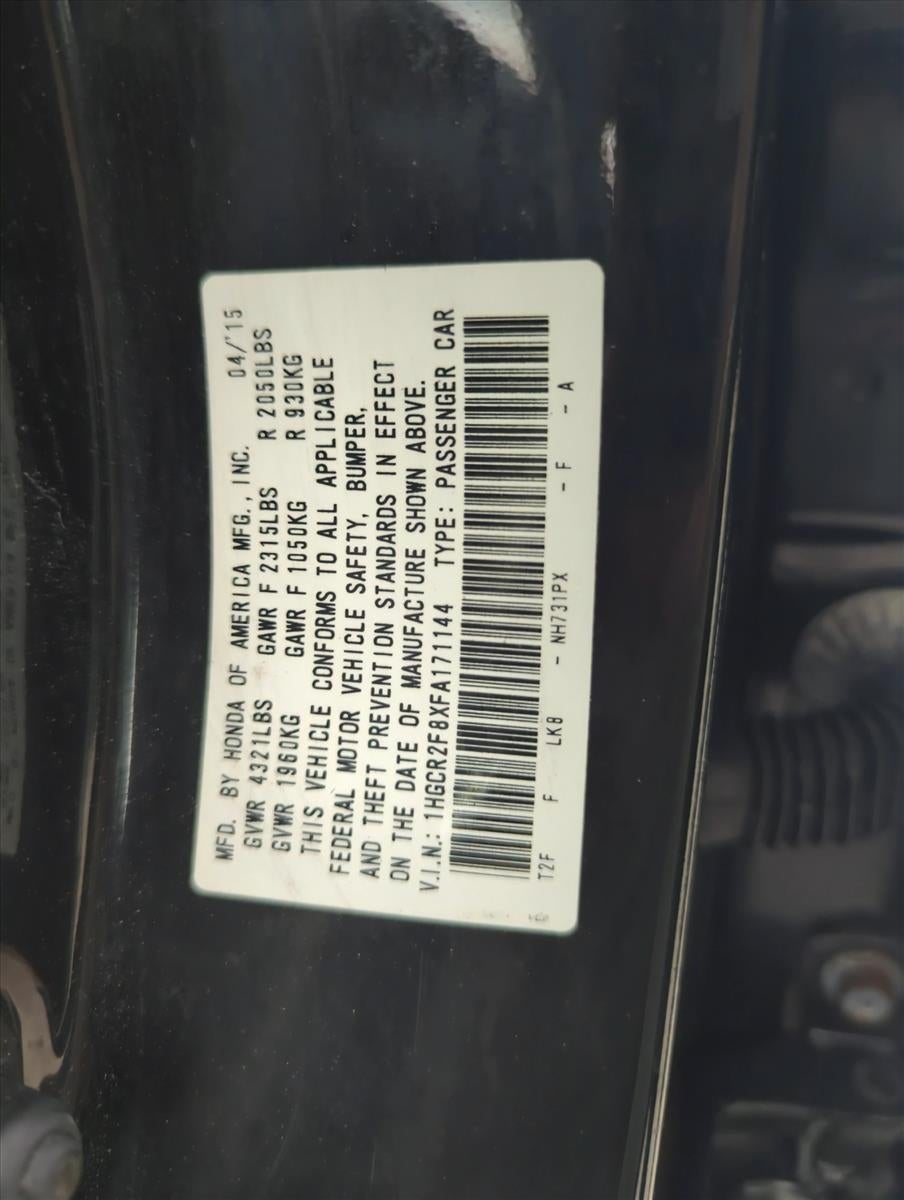 2015 Honda Accord Sedan EX-L CVT PZEV