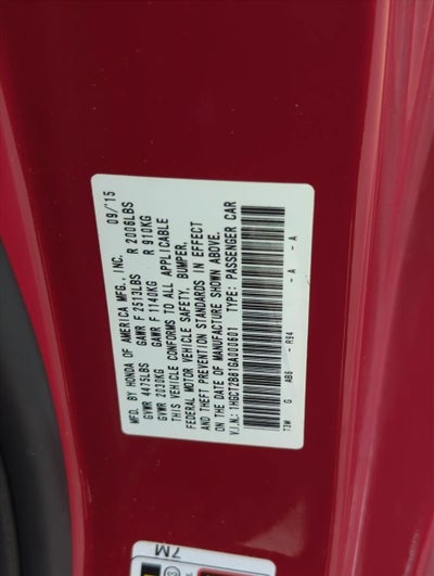 2016 Honda Accord Coupe EX-L V6 Automatic