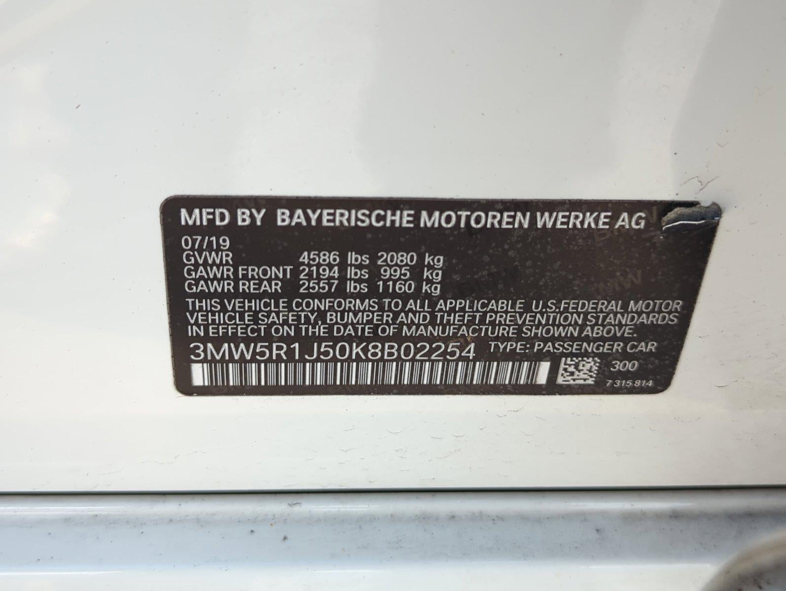 2019 BMW 330i Sedan North America