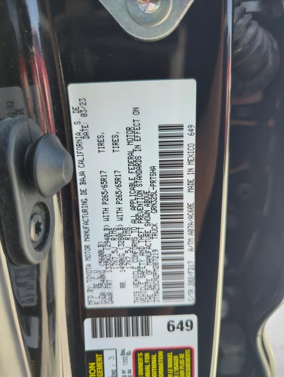 2023 Toyota Tacoma 2WD 2WD TRD Sport Double Cab 5' Bed V6 AT (Natl)