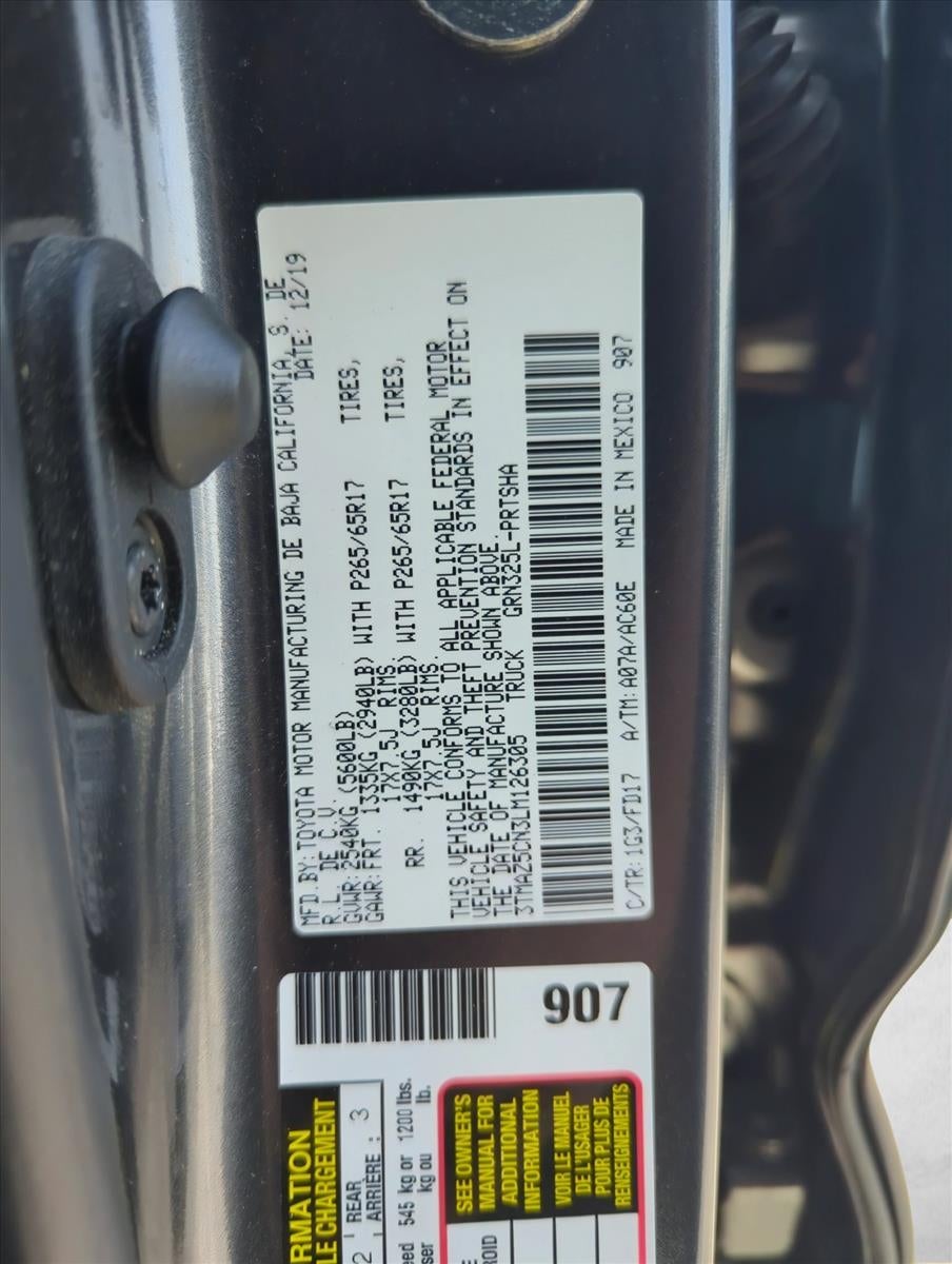 2020 Toyota Tacoma 2WD 2WD TRD Sport Double Cab 5' Bed V6 AT (Natl)