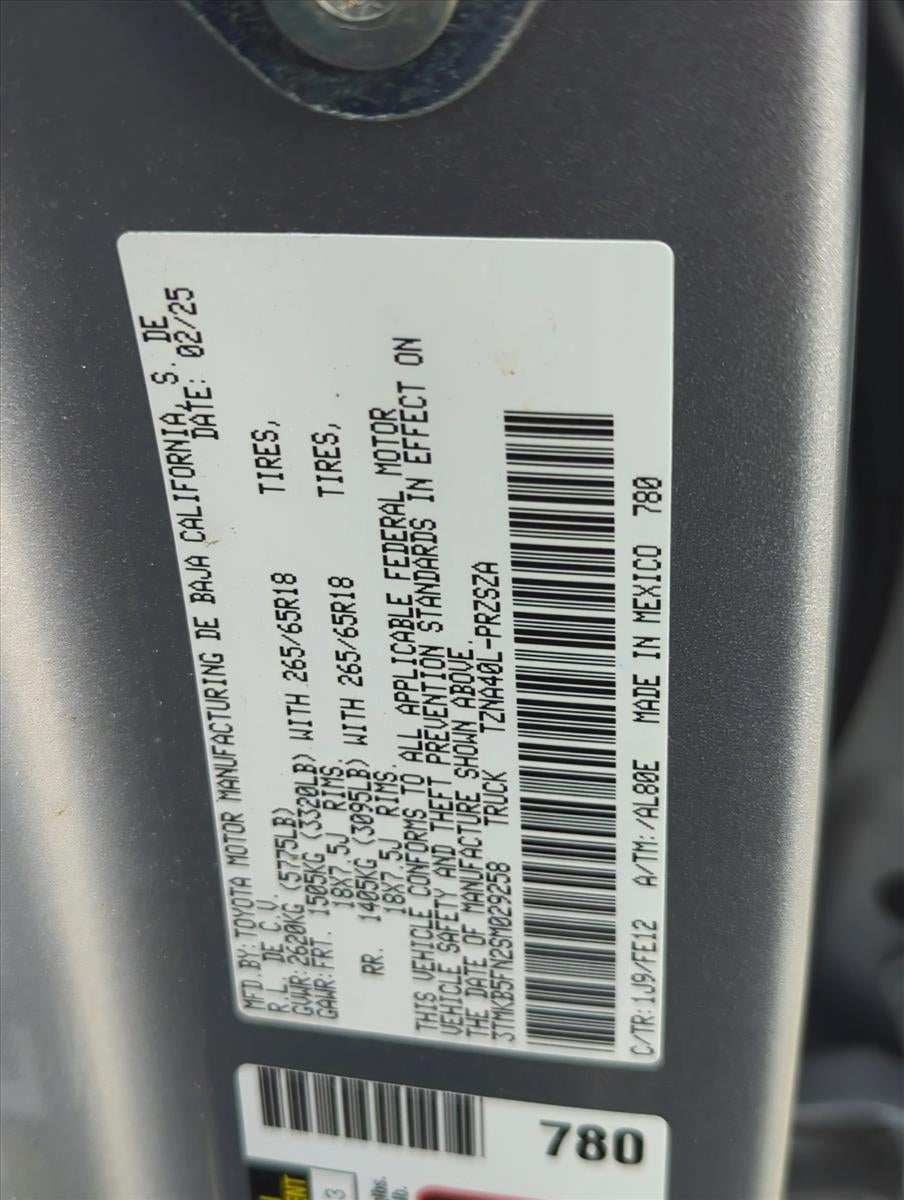 2025 Toyota Tacoma 2WD 2WD TRD Sport Double Cab 5' Bed AT (Natl)