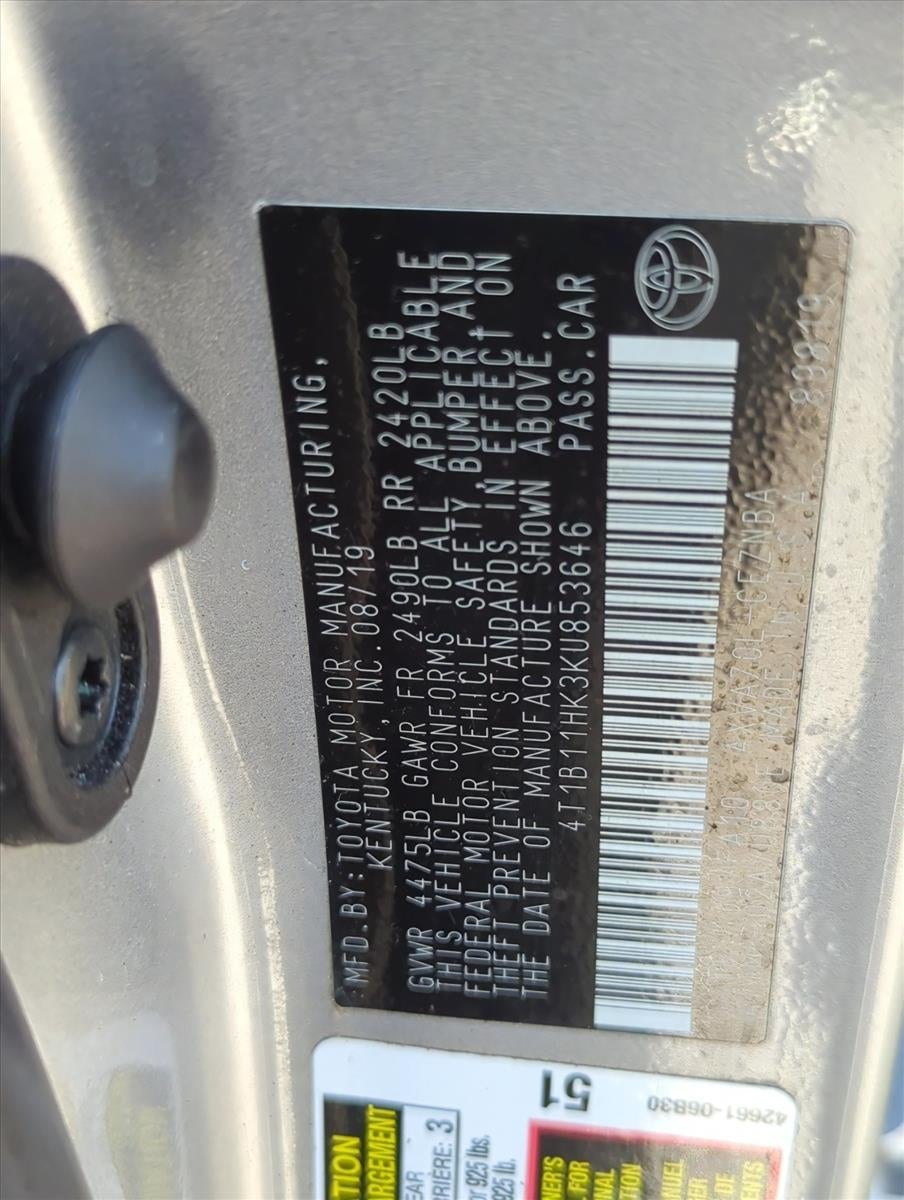 2019 Toyota Camry LE Auto (SE)