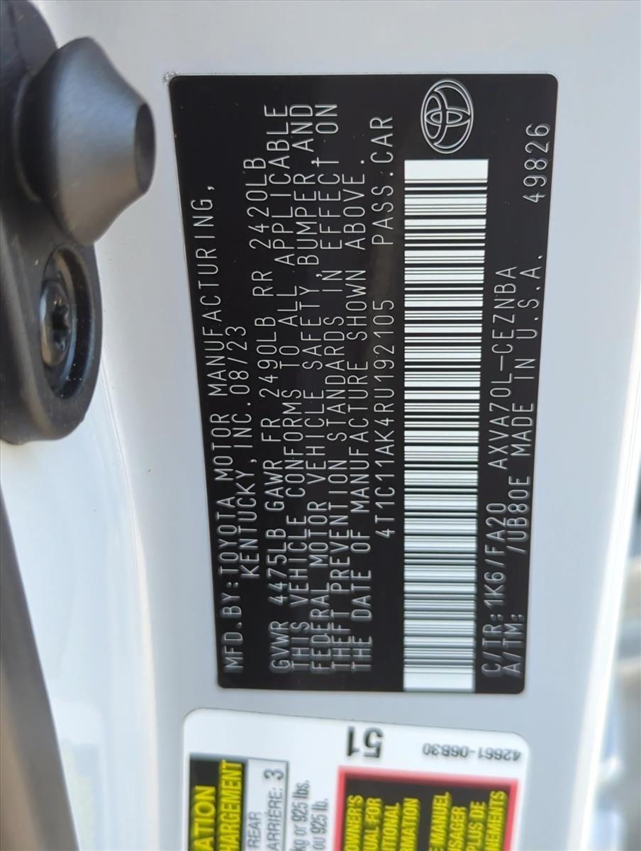 2024 Toyota Camry LE Auto (SE)