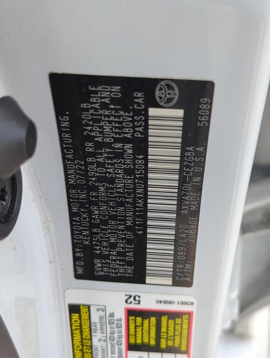 2022 Toyota Camry XLE Auto (SE)
