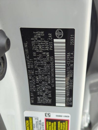 2022 Toyota Camry XSE Auto (Natl)