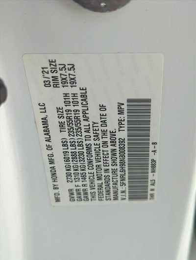 2022 Honda Odyssey Elite Auto