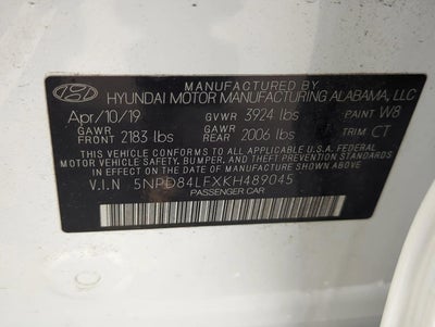 2019 Hyundai ELANTRA SEL Auto