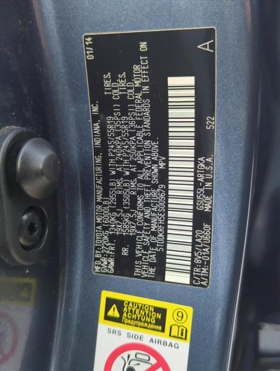 2014 Toyota Highlander AWD 4dr V6 Limited (SE)