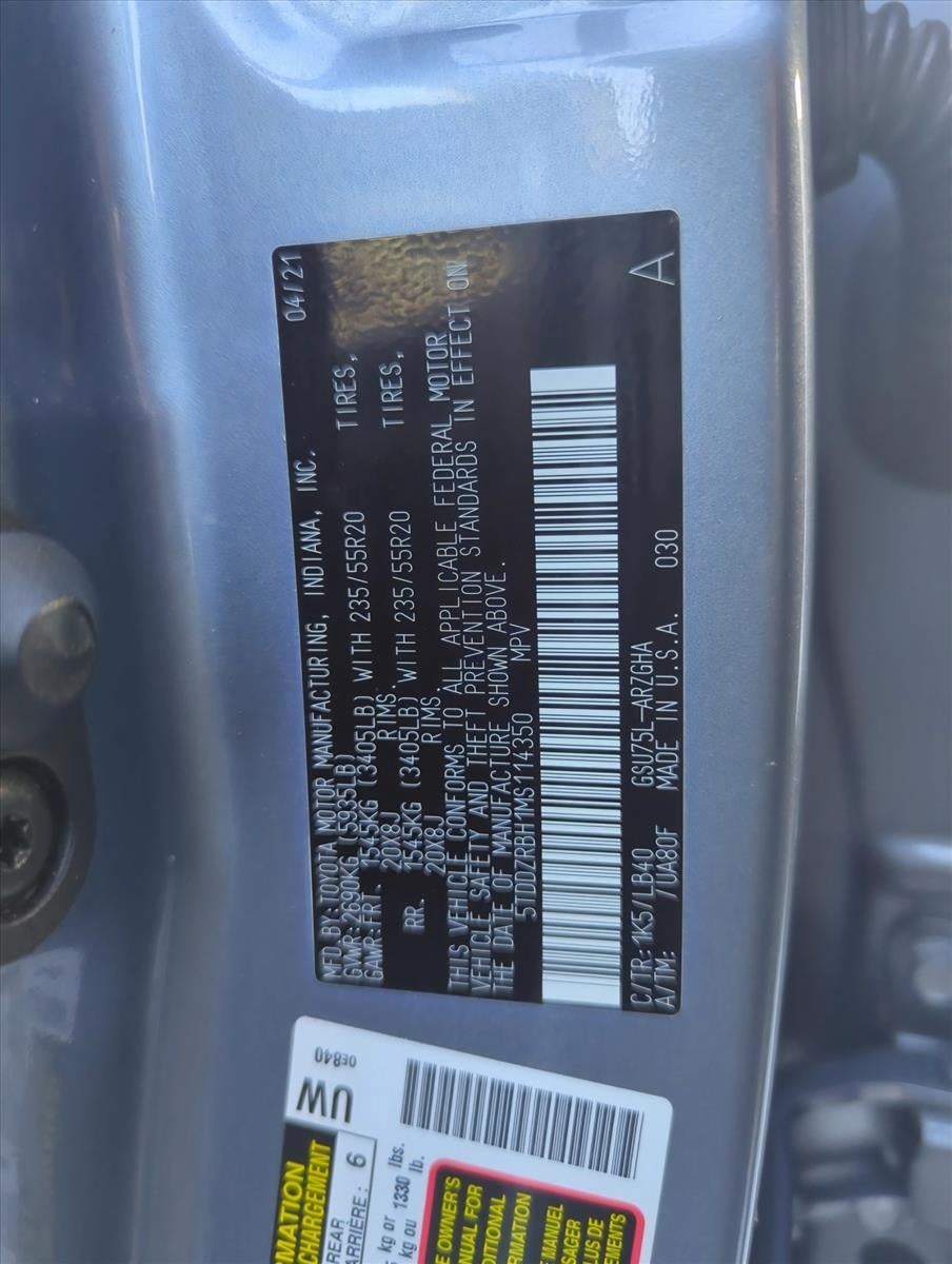 2021 Toyota Highlander Limited AWD (Natl)