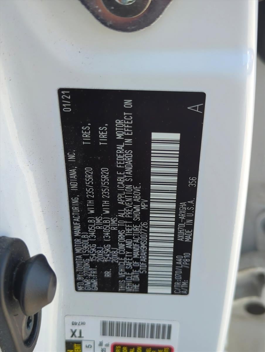 2021 Toyota Highlander Hybrid Platinum FWD (Natl)