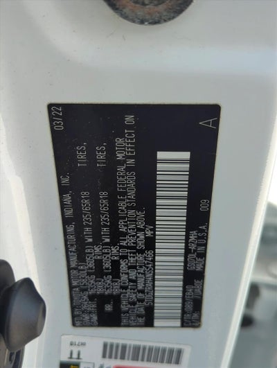 2022 Toyota Highlander XLE FWD (Natl)