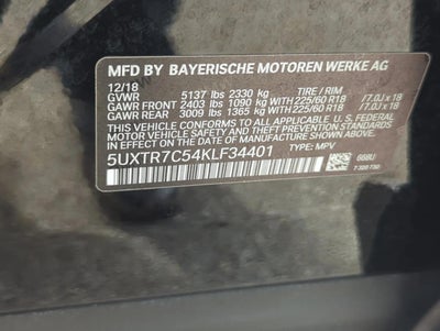 2019 BMW X3 sDrive30i Sports Activity Vehicle