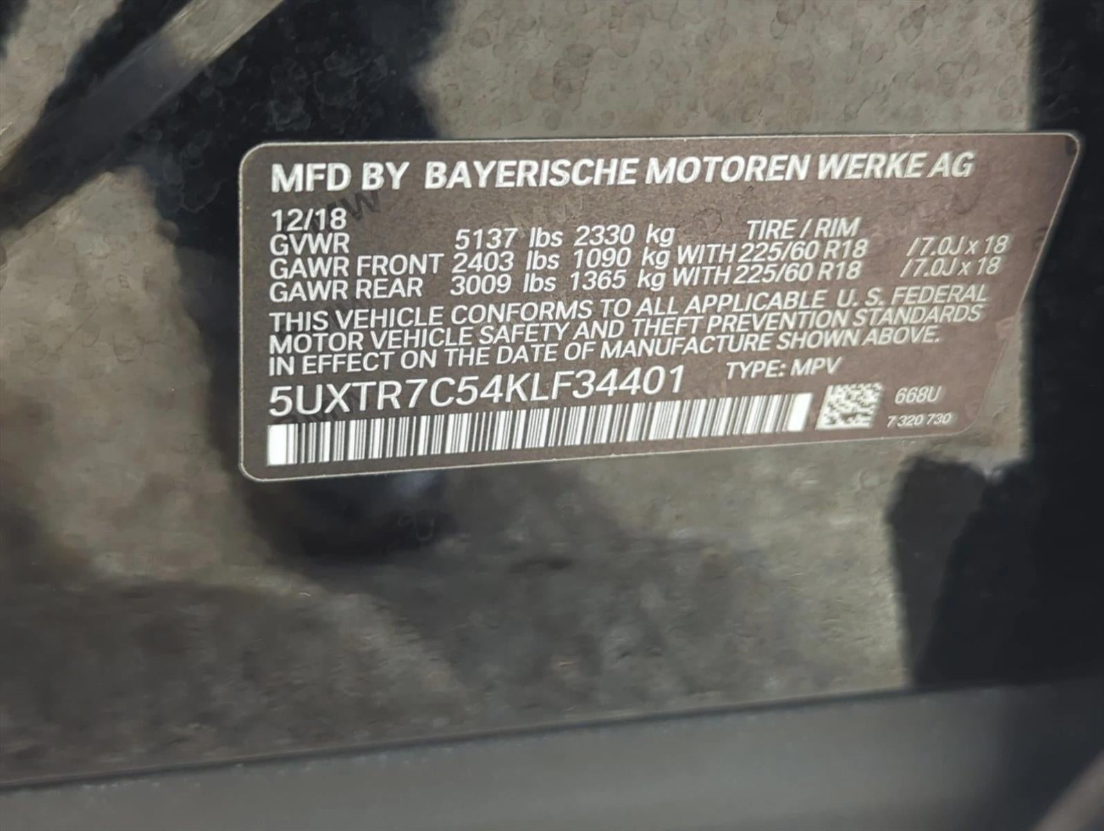 2019 BMW X3 sDrive30i Sports Activity Vehicle