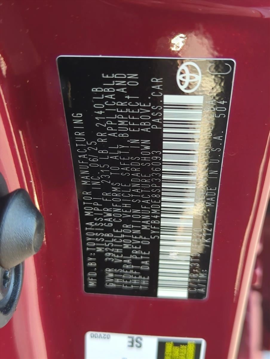 2025 Toyota Corolla LE CVT (Natl)