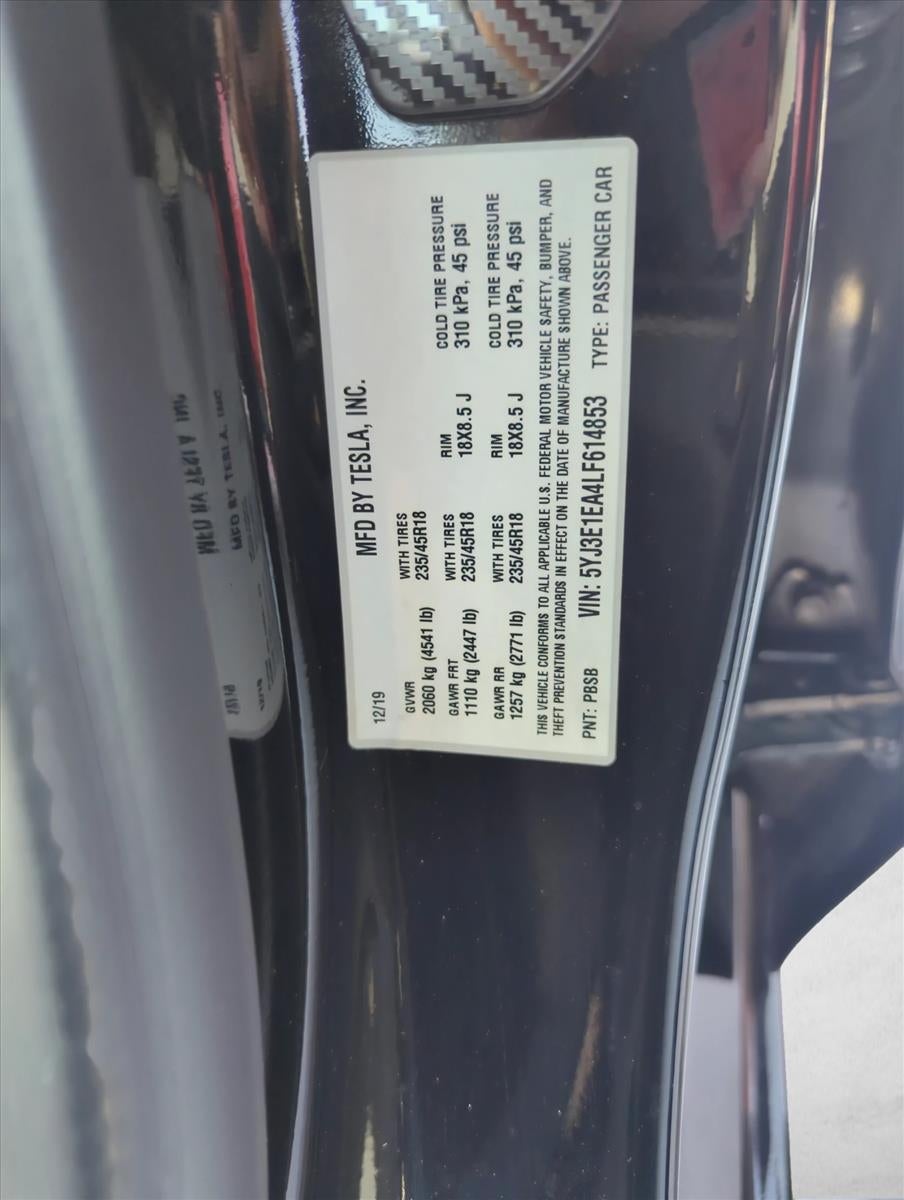 2020 Tesla Model 3 Standard Range RWD