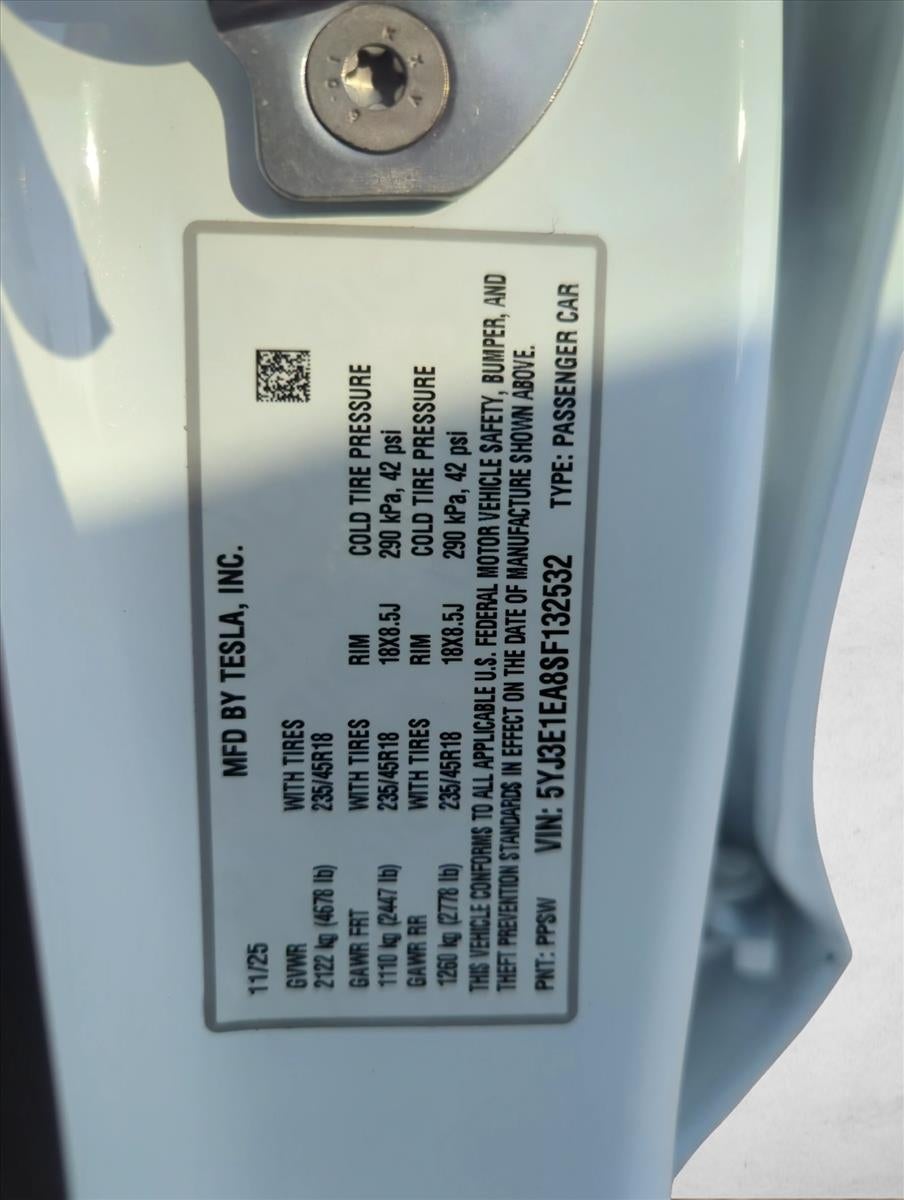 2025 Tesla Model 3 Standard RWD