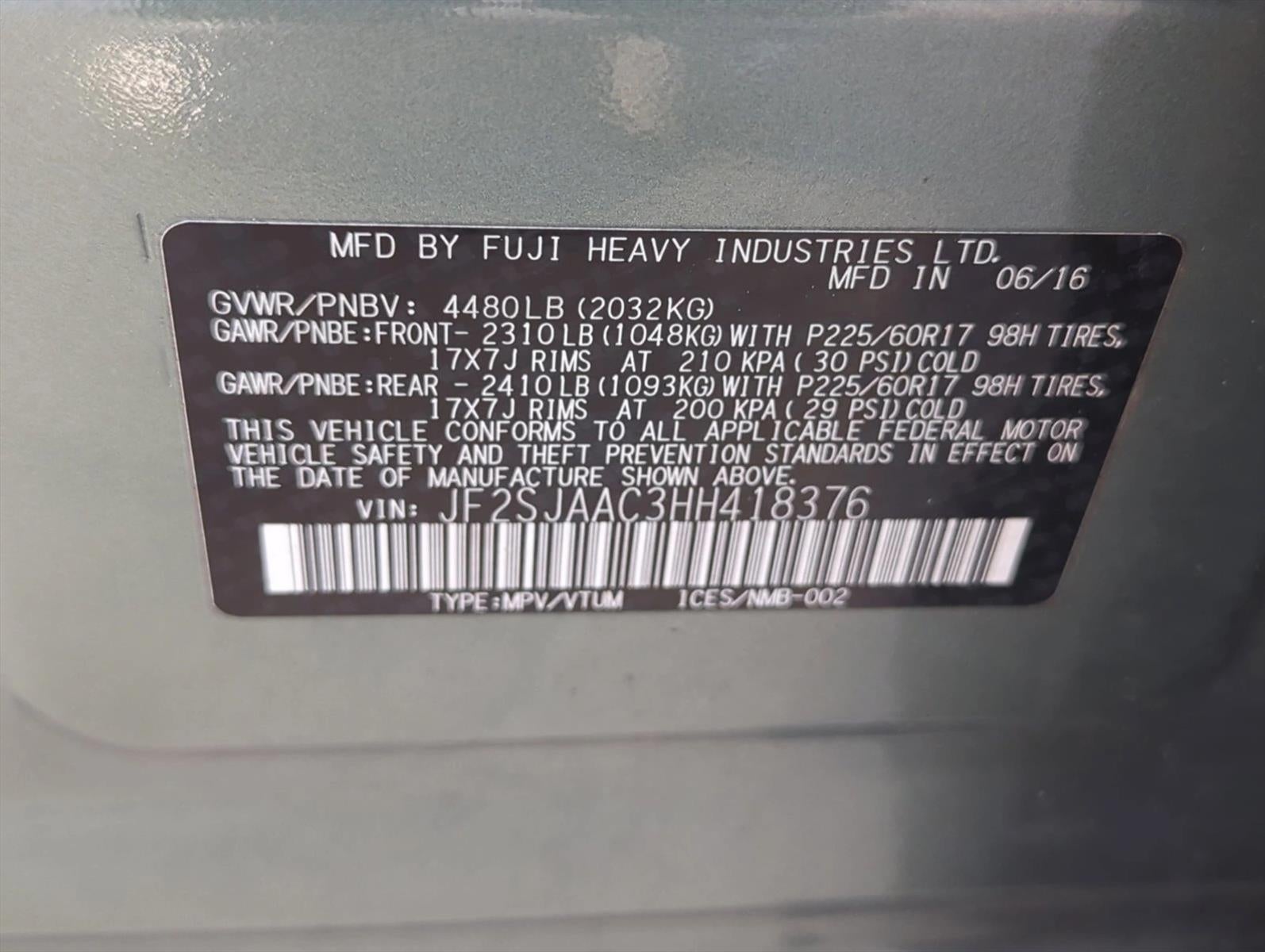 2017 Subaru Forester 2.5i CVT