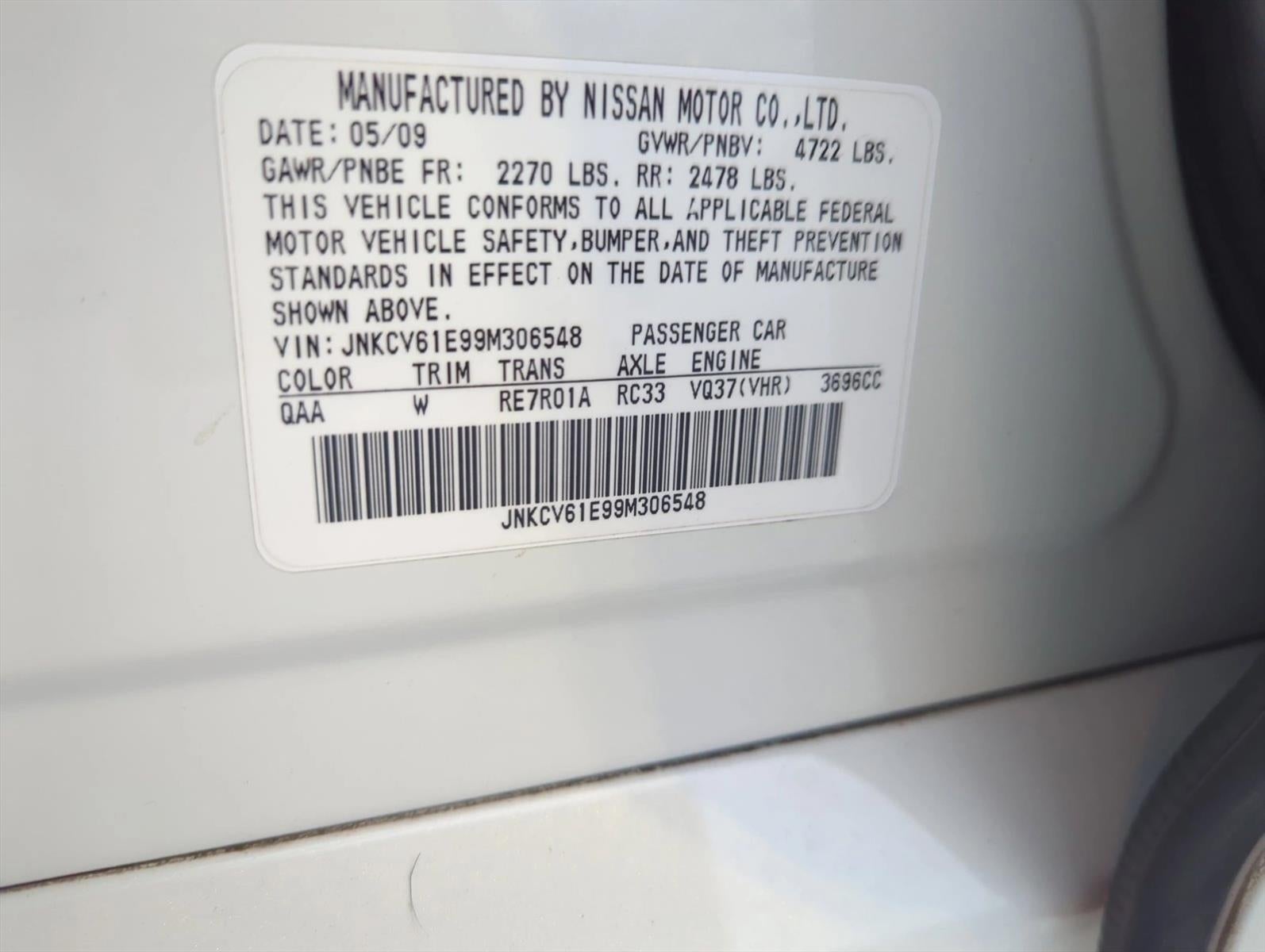 2009 INFINITI G37 Sedan Journey Sedan