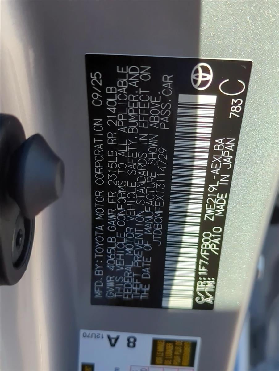 2026 Toyota Corolla Hybrid LE FWD (Natl)