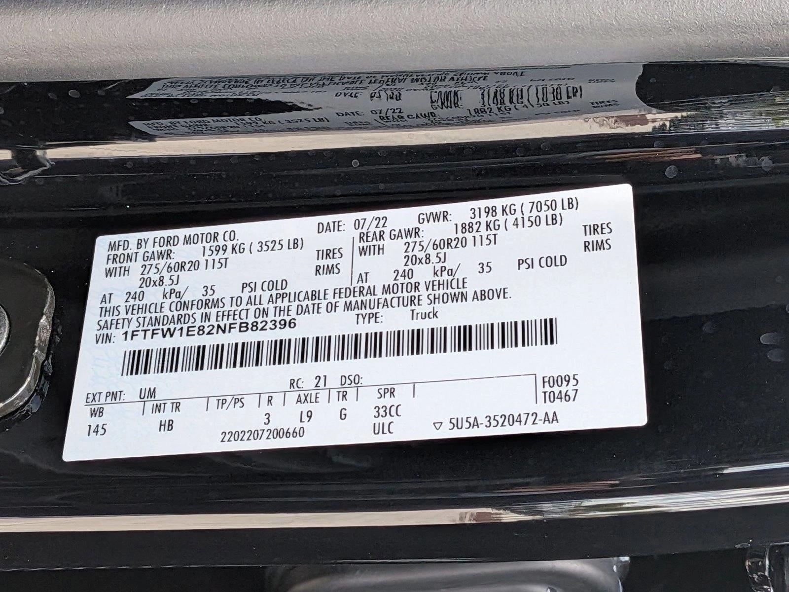 2022 Ford F-150 LARIAT 4WD SuperCrew 5.5' Box