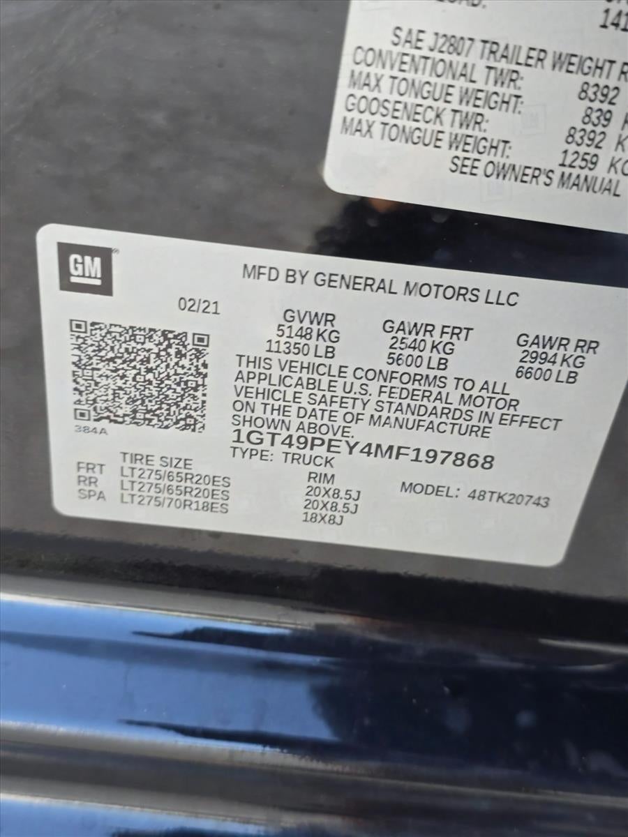 2021 GMC Sierra 2500 HD Crew Cab Standard Box 4-Wheel Drive AT4